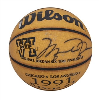 Michael Jordan Signed "Mr. MVP" Molten Gold Basketball LE 22/123 (UDA) 